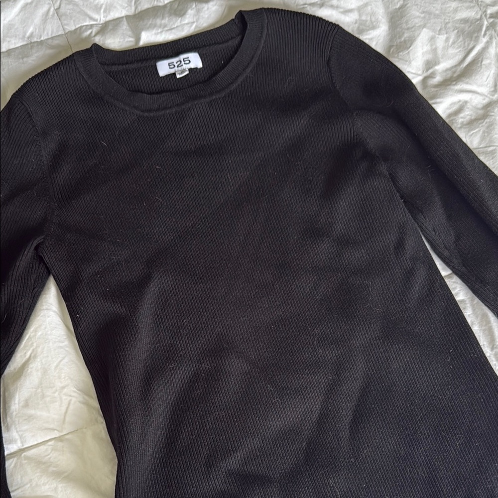 525 America Black Crew Neck Sweater